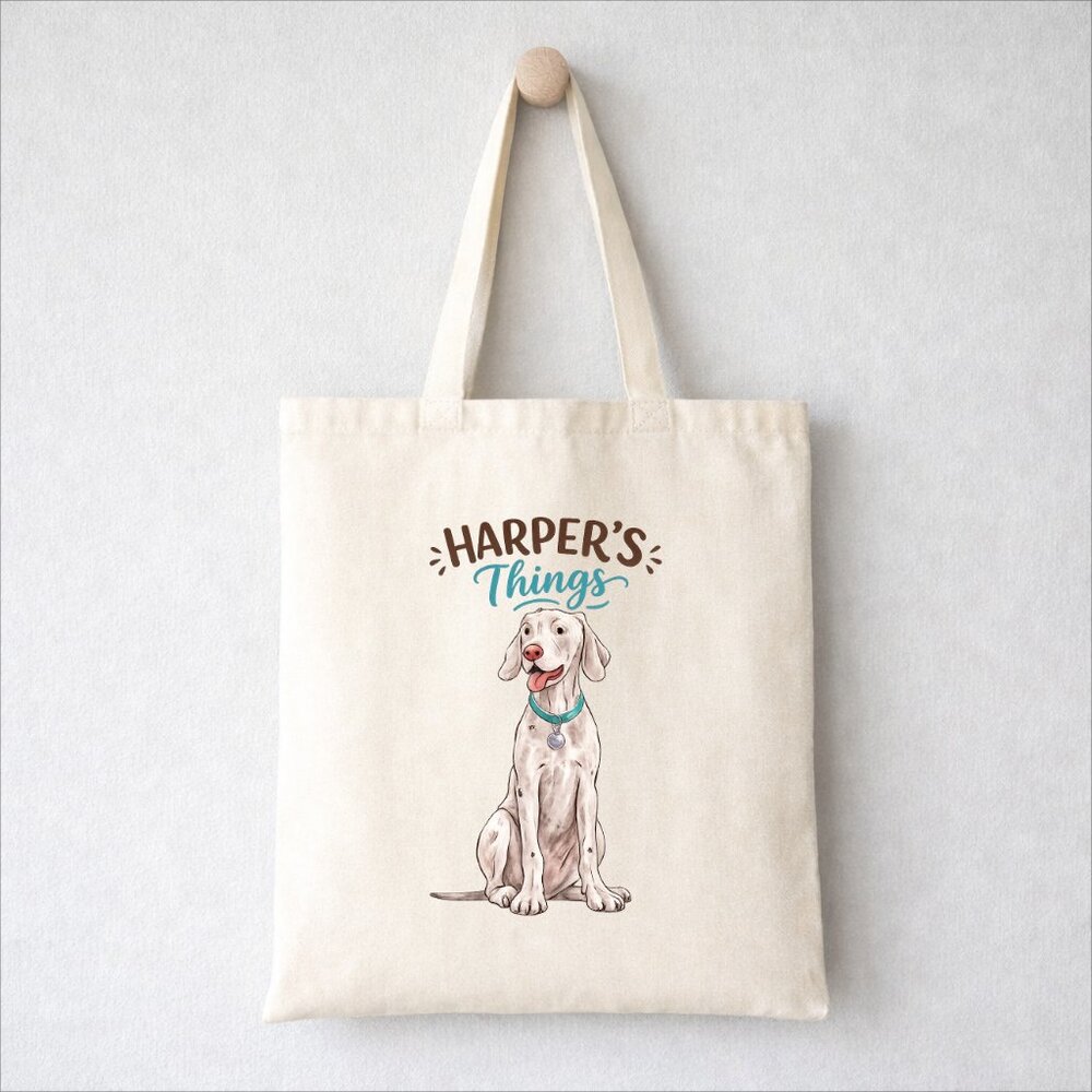 Custom Dog Name Bag Pet Tote Bag With Dog Face